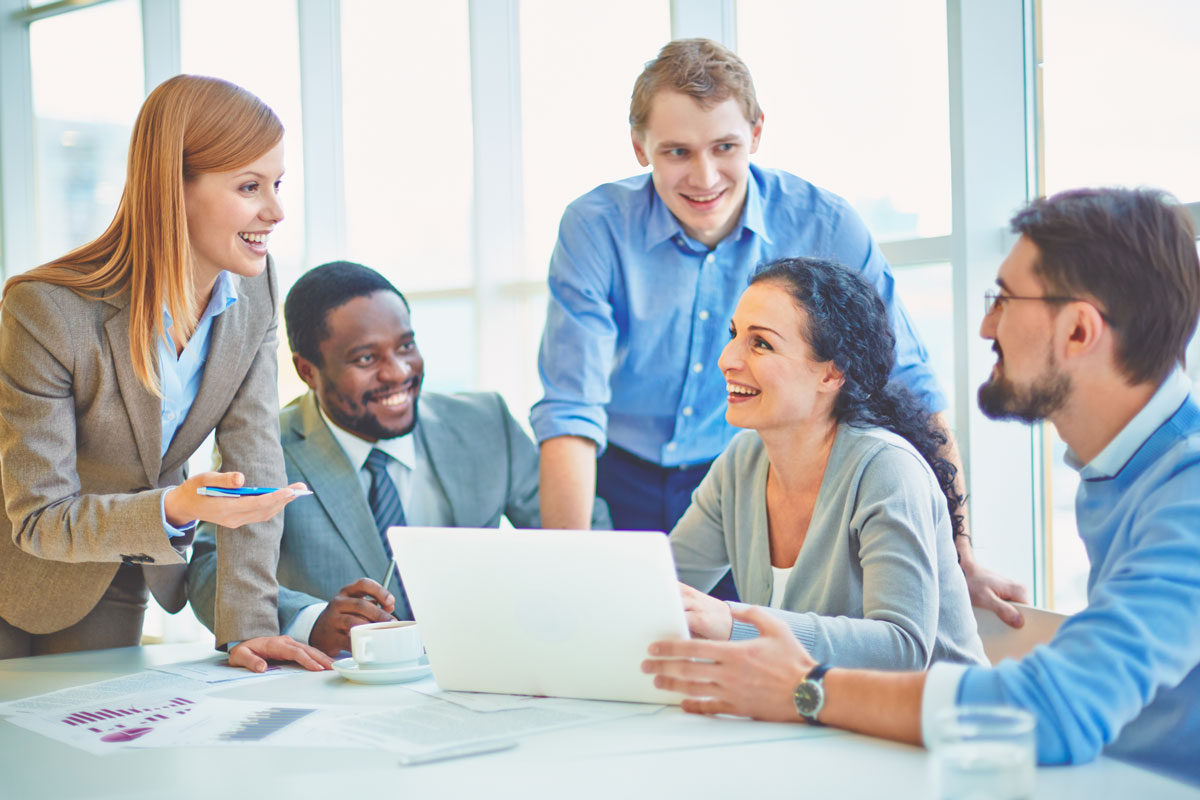 Teamwork: imprenditore o innovatore immagine di un gruppo di lavoro collaborativo